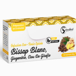 Infusion Exo Tonic Epicée Bissap blanc, Gingembre et clou de girofle